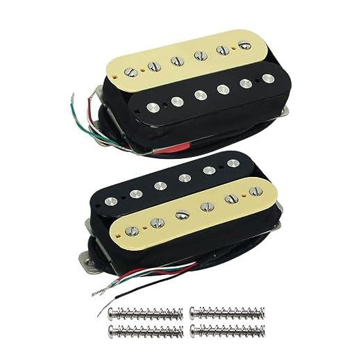 FLEOR Juego de pastillas Humbucker de puente y cuello de cebra para pastilla de guitarra Alnico 5
