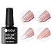 UR SUGAR 7.5ml Quick Building Painless Nail Builder Gel Nail Tips Extension UV LED Soak Off Gel Polish Foudation Reionforce Lacquer 2 Bottles Kit NUDE+CLEAR