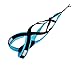 LASALINE Harnais de Traction X-Back pour Chien, Canicross Bike Ski Joering Scooter Traineau Noir/Bleu Clair