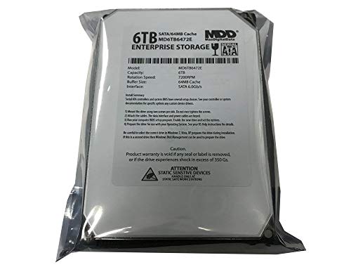 Image of MDD MAXDIGITALDATA (MD6TB6472E) 6TB 7200RPM 64MB Cache SATA 6.0Gb /s 3.5'' Helium Platform Enterprise Hard Drive - w /3 Year Warranty (Renewed)