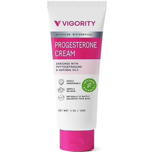 Progesterone Cream for Women Menopause Relief: Natural Bioidentical Progesterone Cream - Natural Menopause Support - 4OZ