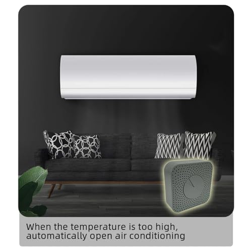 Tuya ZigBee Intelligenter Luftqualitätsmonitor 5-in-1 Air Housekeeper HCHO/CO2/VOC/Temperatur/Feuchtigkeitsdetektor Unterstützt Fern-APP-Steuerung Alarmfunktion Kompatibel mit Home für