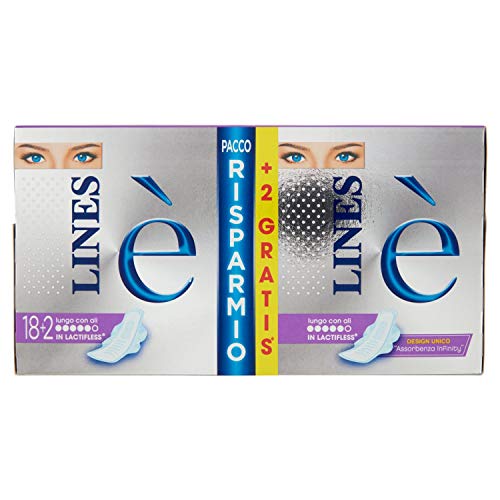 LINES Lang X18+2 Damenbinden mit Flügeln