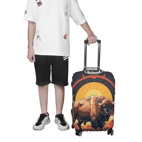 Housse valise lavable résistante rayures bison 48cm - 7