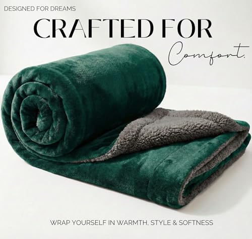 Image of VAS COLLECTIONS Premium Ultra-Soft Comforter | 350 GSM Cozy Single Bed Blanket 223x142 cm | Warm Winter Bedding for Bedroom, Soft & Plush Blanket 1100 g (Green & Grey)