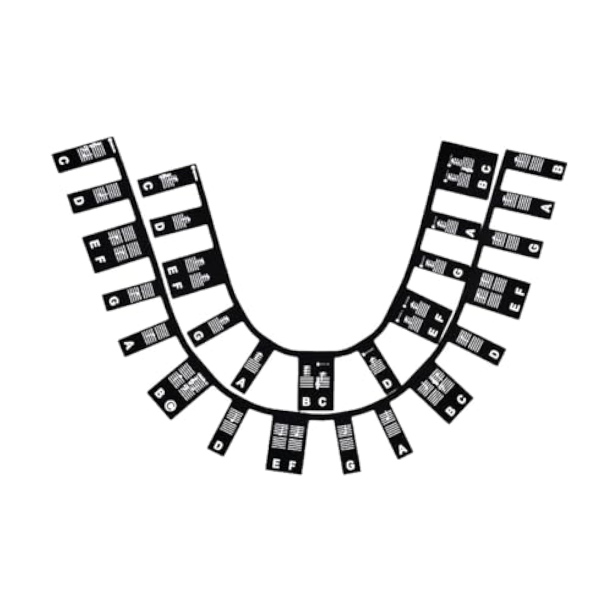 Removable Piano Notes Guide Sticker for 61 Keys