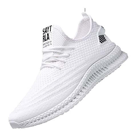 Legou Men's Summer Mesh Breathable Casual Shoes Outdoor Comfortable Sneakers White 9 Cover