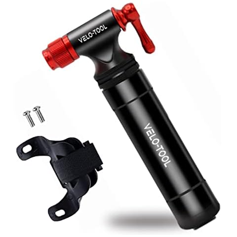 Velo-tool™ CO2 Inflator Bike Pump - Premium Quick & Lightweight With Storage Cylinder to hold 16g Co2 Canister threaded & Bike Bracket - Presta & Schrader Valve Compatible - Mountain, Road & BMX Bikes Cover