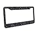 Handcrafted Bling License Plate Frames for Women, Men | 2 Pack Bedazzled Cover with Glittery Screw Caps | Stainless Steel Diamond Rhinestone License Plate Frame/Cover | Giftbox Included (Black)