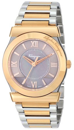 T@g[ tFK Salvatore Ferragamo Women's FI1020014 VEGA Analog Display Swiss Quartz Two Tone Watch  fB[X rv ysAiz