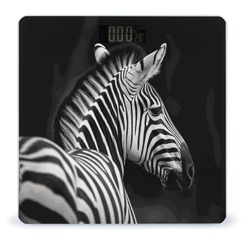 Báscula digital Black White Zebra para baño
