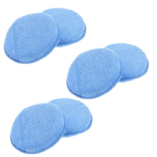 Hohopeti 6 Piezas Esponjas Aplicadoras de Cera para Coche Almohadillas de Pulido Manual para Distribución Uniforme Herramienta para Limpieza y Cuidado Automotriz