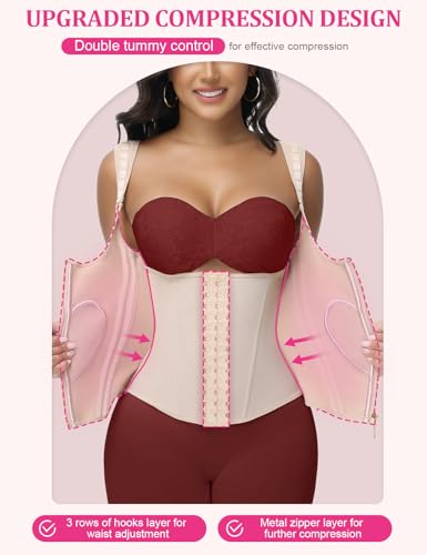 Image of SHAPSHE Waist Trainer for Women, Tummy Control Sports Girdle, Workout Body Shaper with Adjustable Shoulder Strap