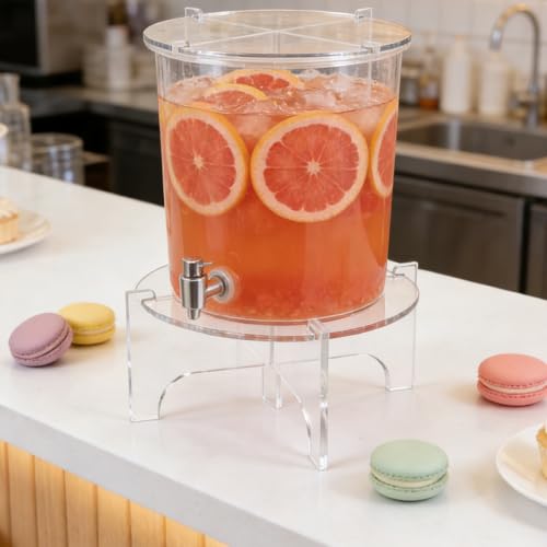 Soporte dispensador bebidas acrílico que soluciona la falta de altura del grifo 7