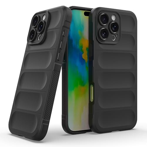 Image of amazon basics Back Case Cover for iPhone 16 Pro Max | Compatible for iPhone 16 Pro Max Back Cover | Liquid Silicon Magic Case with Camera Protection | Black