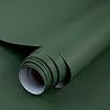 TANONE Dark Green Contact Paper Peel and Stick (15.8 in X 118 in), Grasscloth Wallpaper Self Adhesive Removable Wallpaper, Fabric Linen Thickened Wall Paper Decorative for Wall Cabinets Drawers