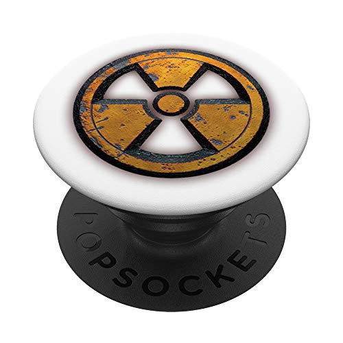 Duke Nukem Radiation Symbol Classic Video Game Retro PopSockets PopGrip - Support et Grip pour Smartphone/Tablette avec un Top Interchangeable Cover