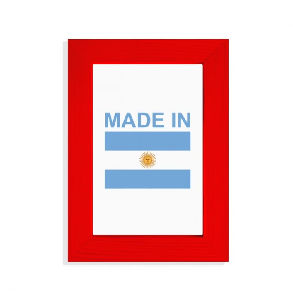 Cadre photo Argentine Country Love rouge en bois pour souvenirs