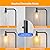 CNXIN Stepless Dimmable Floor Lamps with Glass Lampshade Modern Standing Lamps with 6W LED Bulb Bright Corner Lamp Tall Pole Lamps for Living Room Bedroom Office Study Room Farmhouse, Black