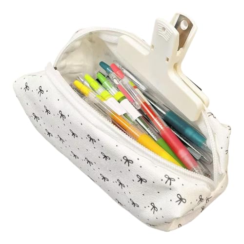 Bolsa para lápis | estojo escolar - caixas de grande capacidade com design de laço estético para crianças, material escola, trabalhos manuais, viagens, sala de aula, escola, universidade e meninas