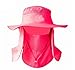 YR.Lover Outdoor UV Sun Protection Wide Brim Fishing Cap -Men and Women Face Cover Summer Removable Mesh Neck Face Flap Gardener Hat For Outdoor Sports & Travel