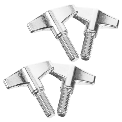 Garneck 4Pcs Drum Nuts Wing Screws Cymbal Tool Butterfly Knob Compatible with Drum for Smooth Operation and Superior Audio Performance