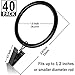 44pcs Curtain Rings with Clips Hooks 1.5 inch Rustproof Matte Metal Stainless Steel Drapery Rings for Tension Rod Bracket Eyelets Decorative Hangers, Vintage Black (1.5