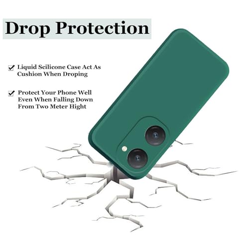 Image of A rtistque Back Cover Case for iQOO Z9 Lite 5G / Vivo T3 Lite 5G with Camera Protection | Shockproof TPU | Stylish Protective Design | Slim Fit | Ultra Matte | Z9 Lite / T3 Lite Back Cover - Green