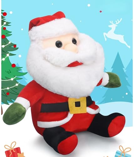 Image of Tickles Santa Claus Soft Stuffed Plush Toy for Kids Boys & Girls Christmas Day (Size: 30 cm, Color: Red & White)