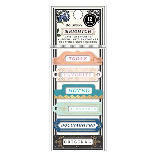 BoBunny Brighton Layered Stickers 12/Pkg