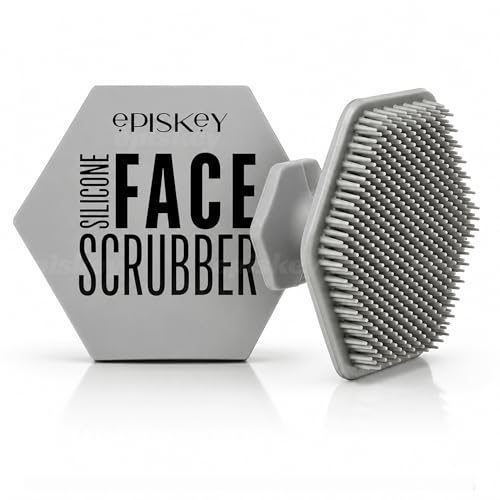 Image of Episkey Silicone Face Scrubber - Gentle Exfoliator Pad & Massager - Removes Dead & Dry Skin - Invigorating Addition to Grooming Routine - Soft-Touch Shower & Bathroom Accessory - GREY (ETOOL FS GREY)