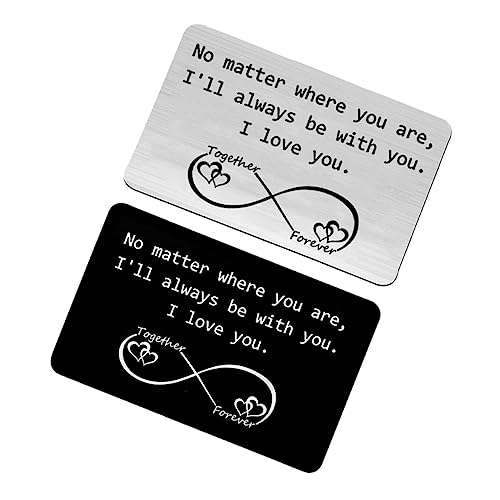 2 tarjetas de billetera personalizadas, insertadas decorativas, tarjetas de inserción de cartera, tarjeta de inserción de cartera, tarjeta de aniversario grabada, conmemorativo,