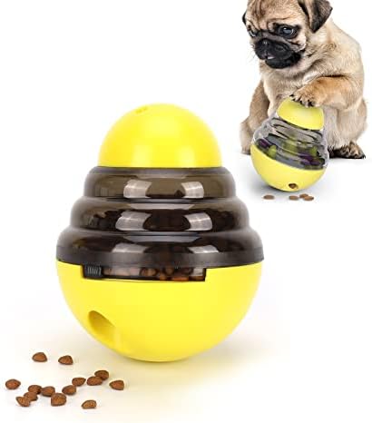 Cholain Dog Puzzle Toys Interactive Dog Chew Toy Slow Feeder Teeth Cleaning for Dogs IQ Training Mental Enrichment and Stress Relief Chase Game for Aggressive Chewers Natural Skills Yellow XGWJ002