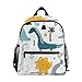 Mochila Escolar para niños con Correa en el Pecho, Coloridos Unicornios, Bolsa para Libros para niños y niñas, Mochila Infantil, Blanco