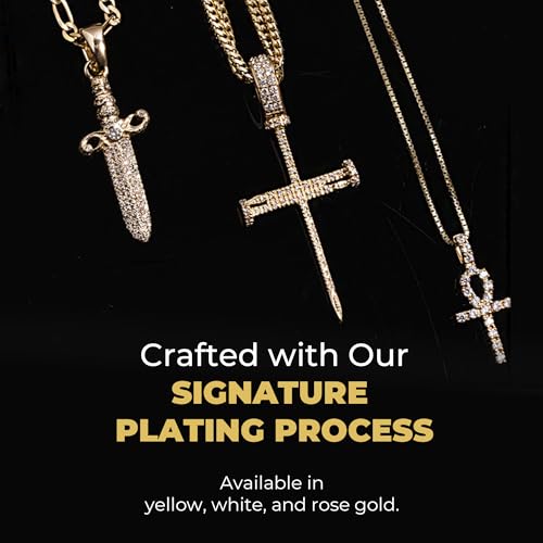 GLD Simple Gold Cross Necklace for Men and Women - Minimalist Micro Cross Pendant with 16-22" 2MM-3MM Yellow Gold-Plated Diamond Tennis Chain - Designed in Miami - Built to Last4