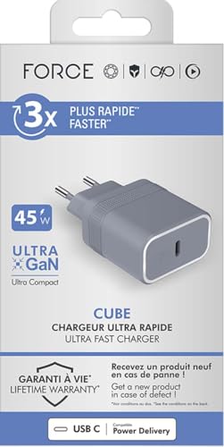 Chargeur USB C 45W UltraGaN fini la surchauffe avec ce bloc Power Delivery gris compact