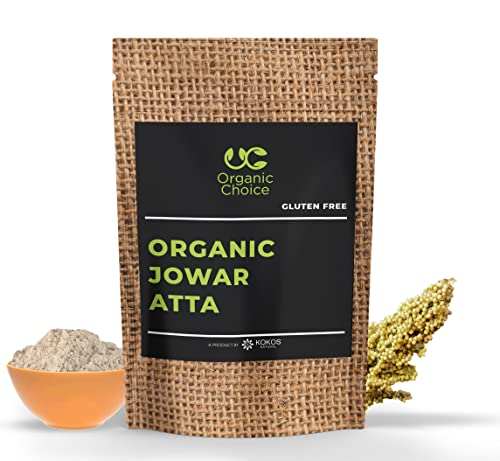 Organic Choice Jowar Atta | Sorghum Flour | Jowari Atta | Millet Flour | Jonna Atta | Rich in Protein, Vitamin B & E | Certified Organic & Gluten Free | 1kg - Pack of 1
