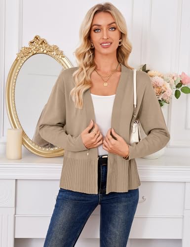 Yekaty Lightweight Cardigans for Women Summer Cropped Open Front Spring Cardigans Long Sleeve Jackets, S-2XL3