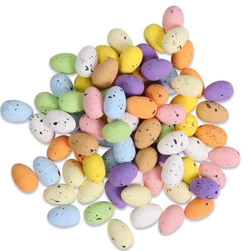 Niwieoi 100 PCS Mini Eggs,Easter Egg Decorations,Egg Decorations,Foam Eggs,Easter Basket Decorations,Decorative Eggs,Foam Eggs for Crafting,Foam Easter Eggs,Tiny Easter Eggs,Easter Decorations