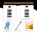 Gold Leaf Gilding Adhesive Set - 100ml Metal Leaf Glue & 100ml Protective Varnish, Gold Foil Sheets 100pcs, Fast Dry Gold Leaf Kit for Art, Crafts, Furniture and Painting, Non Toxic, Long-Lasting
