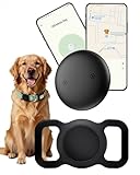 MaviyTxen Android GPS Tracker for Dogs Collar - Dog GPS Tracker Smart Pet Activity Tracker, No Subscription, Works with Google Find My App Bluetooth Finder Tag, Anti-Lost for Keys, Cats, Items Grey