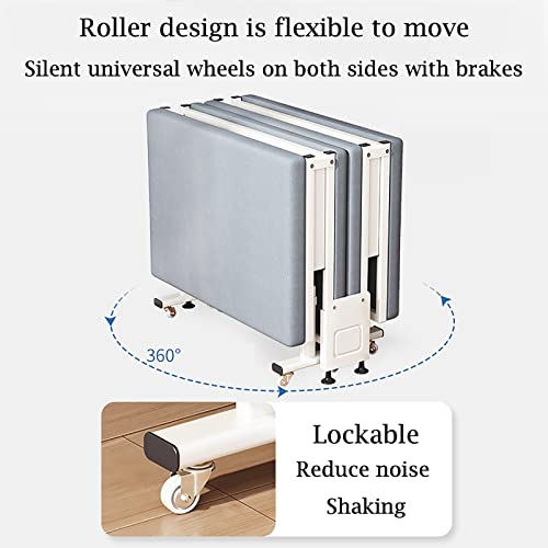 Zbyl Rollaway Folding Bed With Soft Foam Mattress, Guest Bed Cot Size With Metal Frame For Adults, Portable Single Bed For Bedroom And Office, 190×60×30Cm (Size : 190X60X30Cm) #TOP6