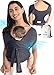 Konny Baby Carrier Flex AirMesh - Adjustable Summer, Easy to Wear and Wrap Baby Sling, Baby Wrap Carrier, Perfect for Newborn Babies Essentials up to 44 lbs, (M-4XL) - Charcoal