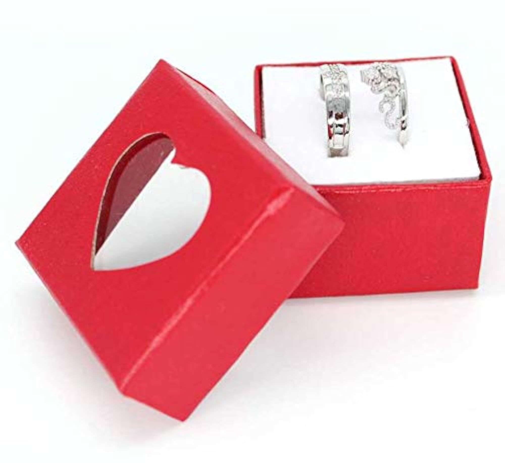 Couple Rings Crown King Queen Adjustable Love Heart Set