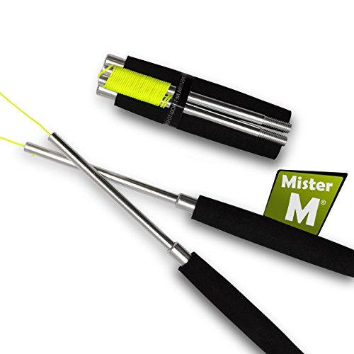 Mister M Aluminum Diabolo Sticks, Collapsable - 11 inch Long with Super Slip