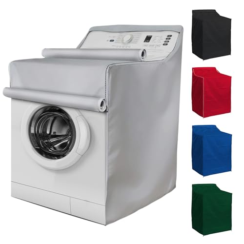 BlueStars 2PCS Washing Machine Covers For Top-load and Front-load Washer/Dryer - Premium Outdoor Protection For Most Washer Dryer Cover - W29”x D28”x H40” (Black)