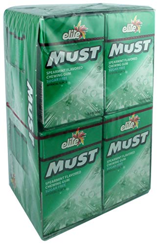 Elite Must Sugar free gum Spearmint Flavor (16 Pack ) Aspartame Free