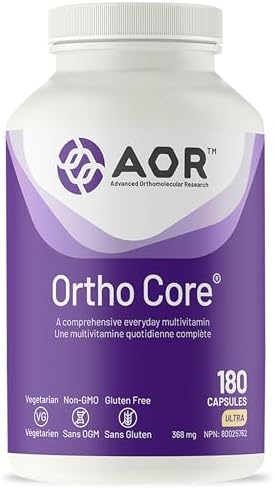 AOR - Ortho Core 368mg 180 Capsules 180-Day Supply - A Comprehensive Everyday Multivitamin Supplement - Non-GMO and Gluten-Free - Multivitamin and Mineral Supplement