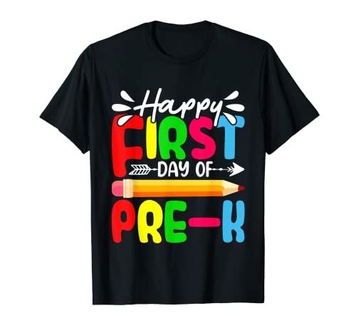 Happy First Day Of Pre-K Back To School Kid Boy Girl T-Shirt