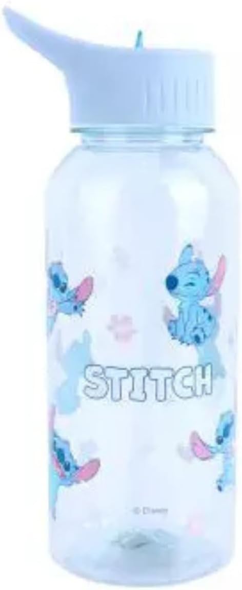 MINISO Disney Lilo & Stitch Collection 1000 mL Saplı ve Pipetli Plastik Şişe - Stitch Edition: Büyülü Nemlendirme ile Susuzluğunuzu Giderin